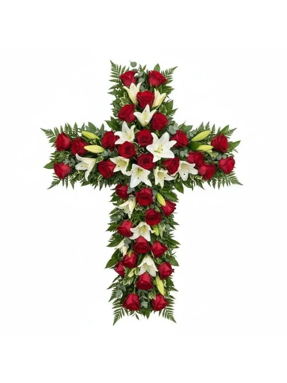 Green Wire Floral Wreath Cross Frames Set of 2 Small 7x16 Memorial Day Easter Ch